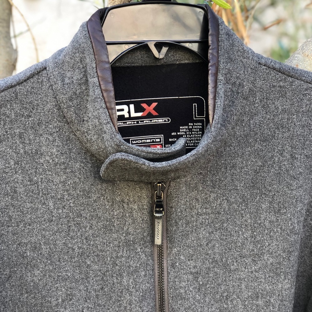NW RLX Ralph Lauren Woolen Motorcycle Jacket Sz L